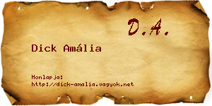 Dick Amália névjegykártya